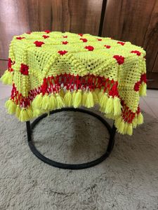 New Handmade Neon green Floral Ottoman Cover