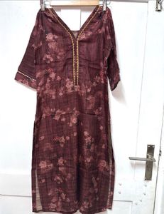 ❤️Maroon Floral Print Kurta