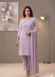 Elegant Lavender Kurta Set