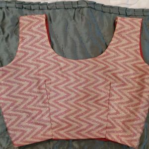 Readymade Maroon Saree with Designer Blouse