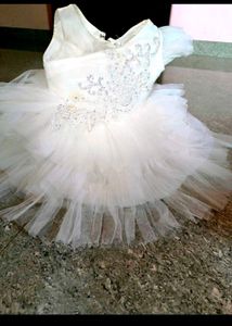 baby girl party wear Frock for with hair bow