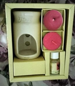 Ceramic Oil Burner Diffuser with Candle