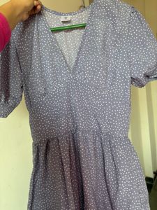Charming Lavender Polka Dot Mini Dress
