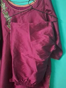 Beautiful Magenta Kurta Set with Trousers