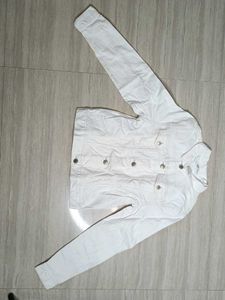 H&amp;M White Denim Jacket