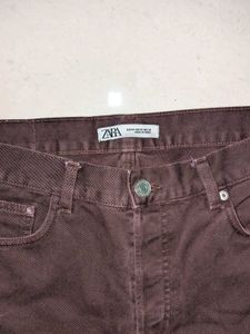 Men's Brown Slim Fit Jeans(Unisex)