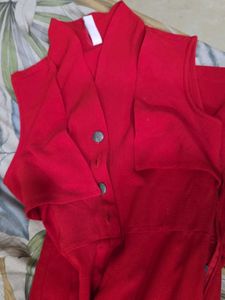 Vibrant Red Jumpsuit