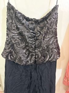 shoulder less jumpsuit