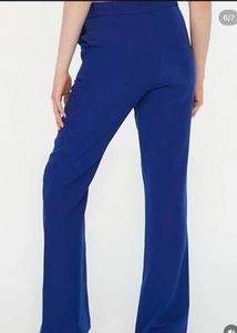 Vibrant Blue Flared Trousers