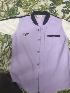 Stylish Lavender Baseball Shirt