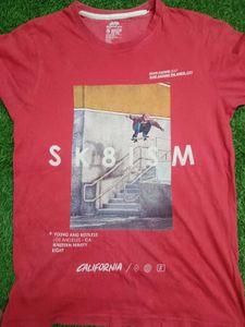 Red Graphic Print T-Shirt