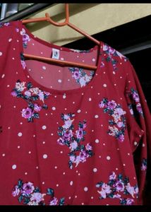 Red Floral Full dress