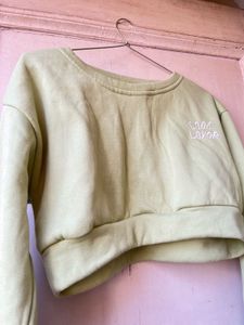 Green Cropped Sweatshirt