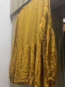 W Embroidered Yellow Kurta