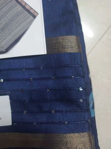 Blue Printed Saree