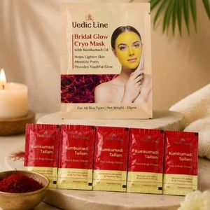 Vedic Line Kumkumadi Tailam Bridal Glow Kit