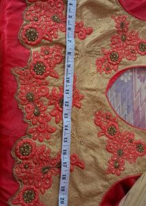 red mixed pink color dress