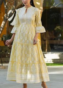 Yellow Tiered Maxi Dress