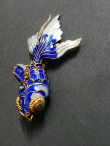 Vintage Enamel Koi Fish Pendent