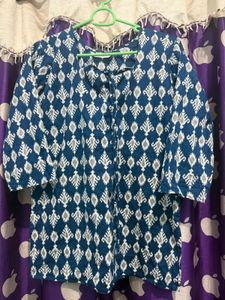 Stylish Blue Printed Kurta