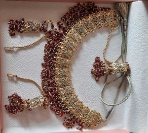 Wedding Imitation Necklace With Bangles Set