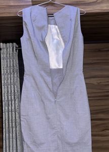 Sleek Grey Sleeveless Sheath Dress