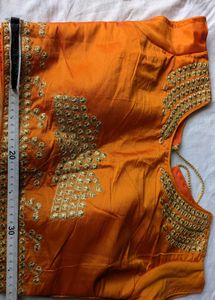 Orange Embroidered Blouse