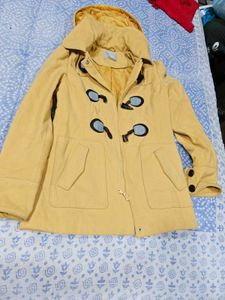 Yellow  Coat and winter dress new shampoo fr