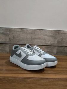 Stylish Grey &amp; White Sneakers