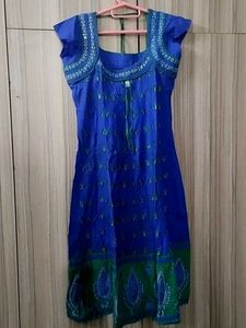 Elegant Blue & Green kurta Dress