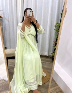 New Party Wear Gown, Dupatta and Pant