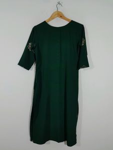 Dark Green Kurta Set(Women's)