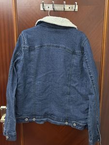 Blue Smart Denim Sherpa Jacket