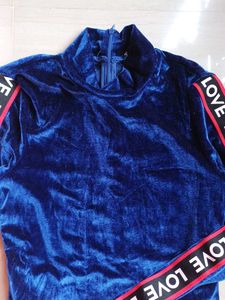 nevy Blue Velvet Tracksuit Set/co ords