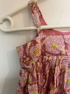 Adorable Floral Print Cotton Dress