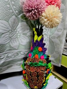 Unique Handmade Flower Vase with flowers