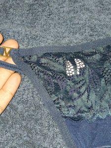 Lace Trim Thong Panty Combo