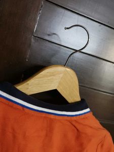 Women Orange Polo T-Shirt