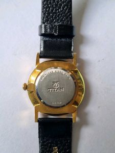 Titan Analog unisex Watch with gold plated