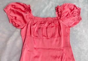 ✅ URBANIC Brand New Pink Off-Shoulder Midi Dress✅