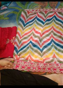 Cotton silk kurta pant set with dupatta