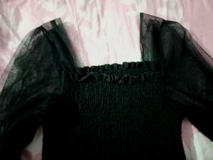 Black Peplum Top