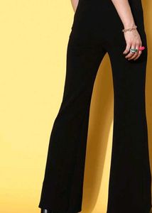 SASSAFRAS Black High Waisted Bootcut Trouser