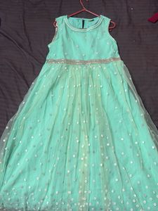 Beautiful Sequined Mint Green Gown