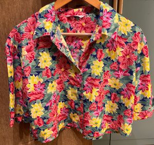 Vibrant Floral Button-Up Shirt
