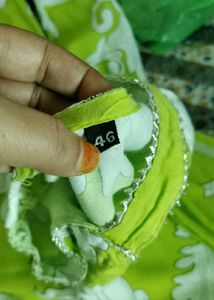 Vibrant Green Kurta set with Leaf Print