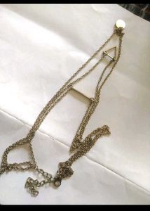 Layered Triangle Bar Necklace