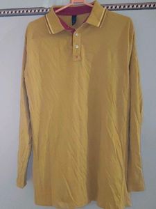 Mustard Yellow Long Sleeve Polo