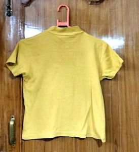 Mustard Yellow Mock Neck T-Shirt🌻