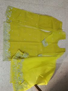 Stunning Yellow Embroidered Kurta Set